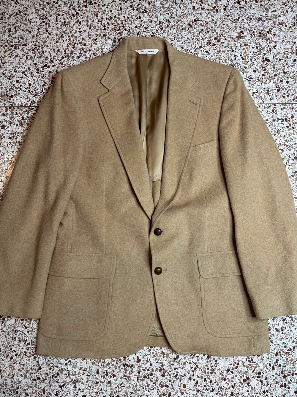 Saks Fifth Avenue Men's Camel Wool-Blend Two-Button Blazer
